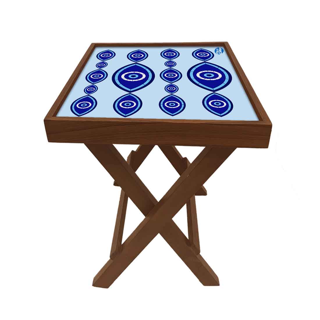 Foldable Wooden Side Table for Living Room Sofa Bedroom - Evil Eye Protector - Image 19