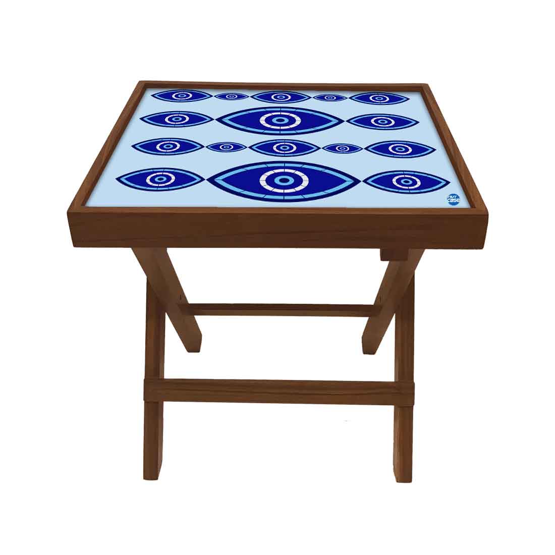 Foldable Wooden Side Table for Living Room Sofa Bedroom - Evil Eye Protector - Image 27