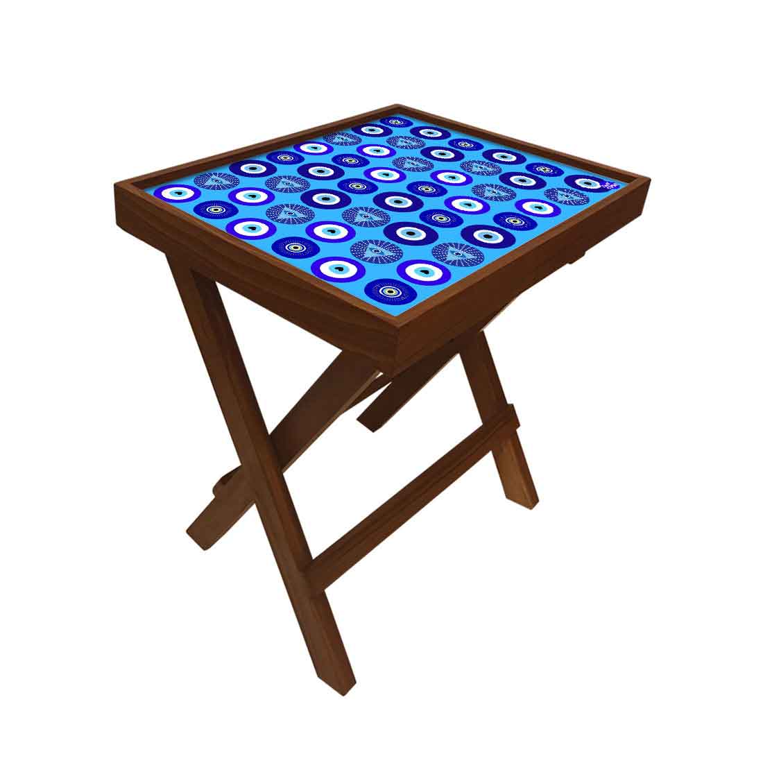 Foldable Wooden Side Table for Living Room Sofa Bedroom - Evil Eye Protector - Image 7