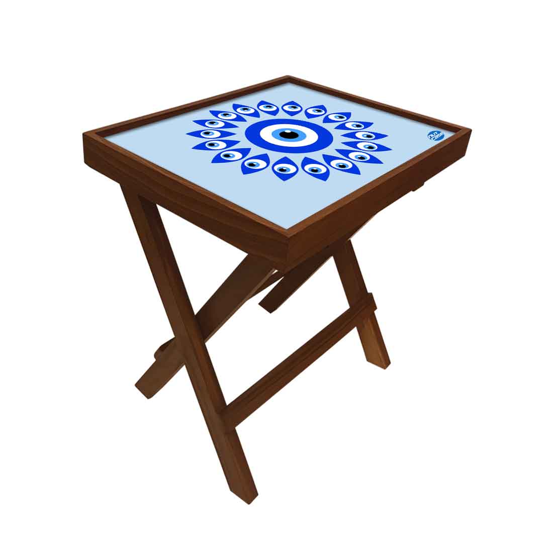 Wooden Folding Side Table for Sofa Bedroom Living Room - Evil Eye Protector - Image 10