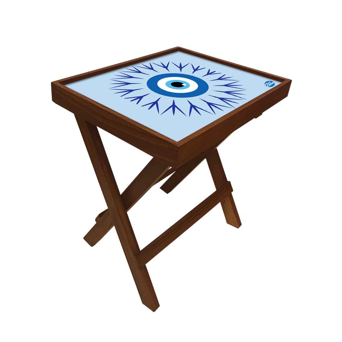 Wooden Folding Side Table for Sofa Bedroom Living Room - Evil Eye Protector - Image 12