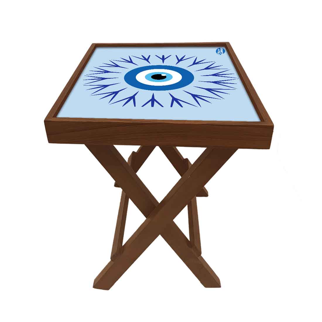 Wooden Folding Side Table for Sofa Bedroom Living Room - Evil Eye Protector - Image 18