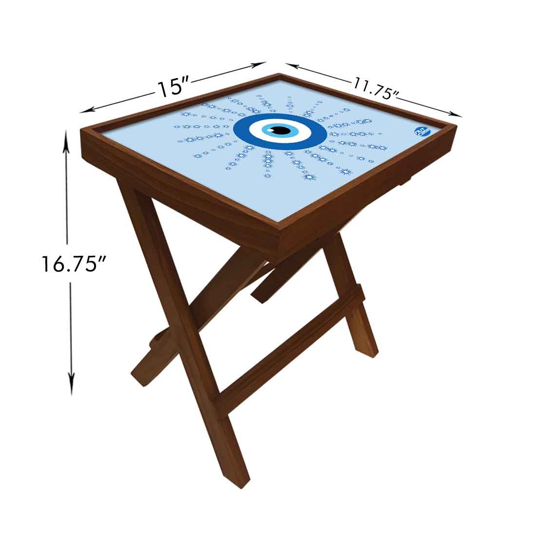 Wooden Folding Side Table for Sofa Bedroom Living Room - Evil Eye Protector - Image 21