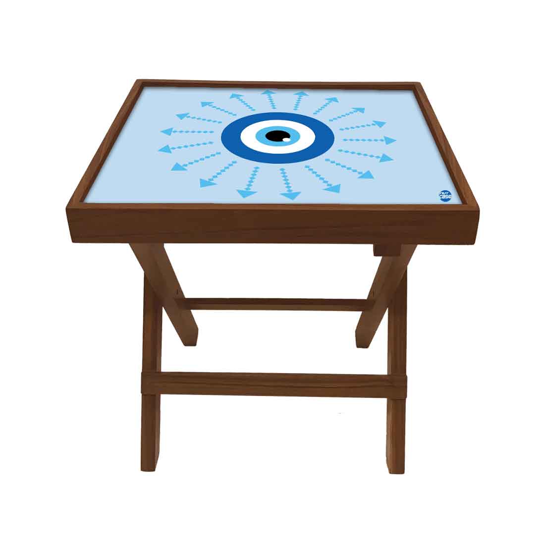 Wooden Folding Side Table for Sofa Bedroom Living Room - Evil Eye Protector - Image 27