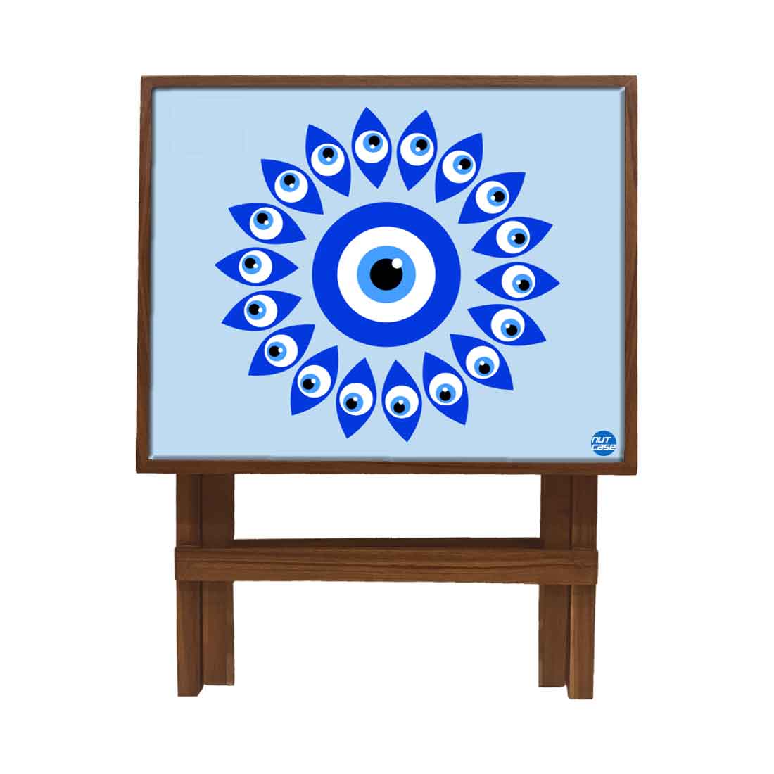 Wooden Folding Side Table for Sofa Bedroom Living Room - Evil Eye Protector - Image 6