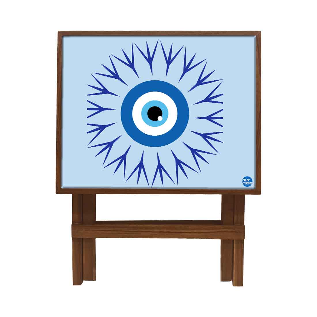 Wooden Folding Side Table for Sofa Bedroom Living Room - Evil Eye Protector - Image 8