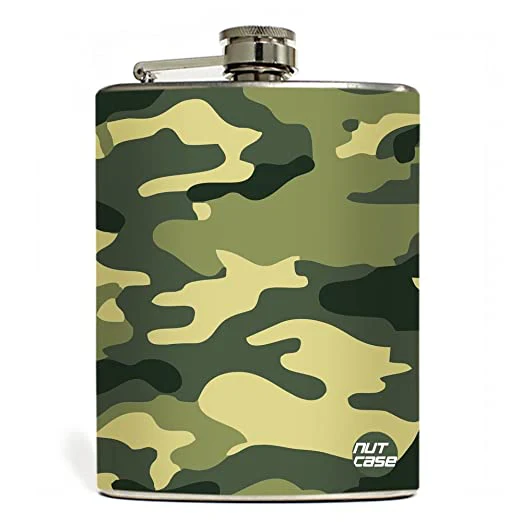 Designer Hip Flask - Military Army Camo - Image 7