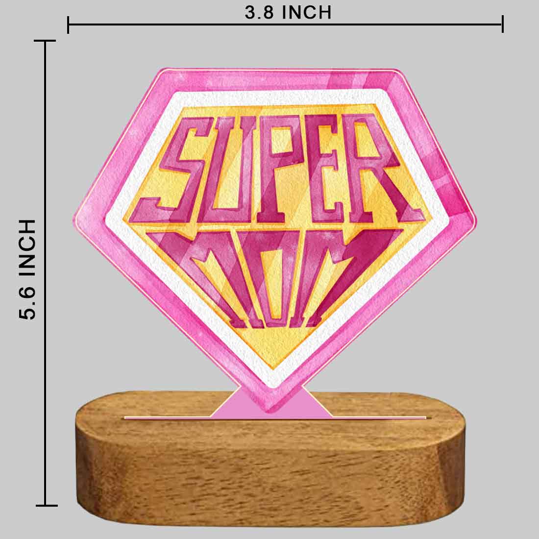 Designer LED Lamp for Super Mom - Beautiful Light Lamp Gift for Mother's Day - Image 3