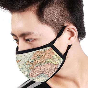 Face Masks Reusable Washable Set Of 2 -Map - Image 3