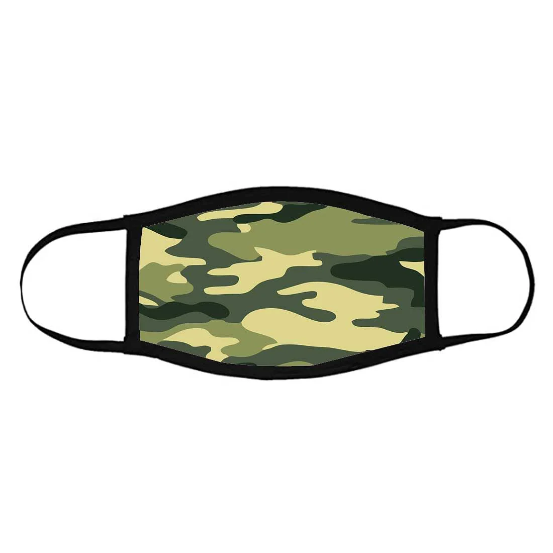 Facemask For Men - 3 Layer Protective Mask - ARMY CAMO MILITARY CAMOUFLAUGE