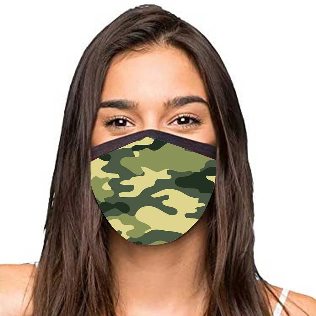 Facemask For Men - 3 Layer Protective Mask - ARMY CAMO MILITARY CAMOUFLAUGE - Image 2