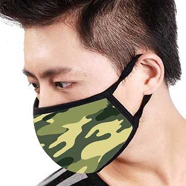 Facemask For Men - 3 Layer Protective Mask - ARMY CAMO MILITARY CAMOUFLAUGE - Image 3
