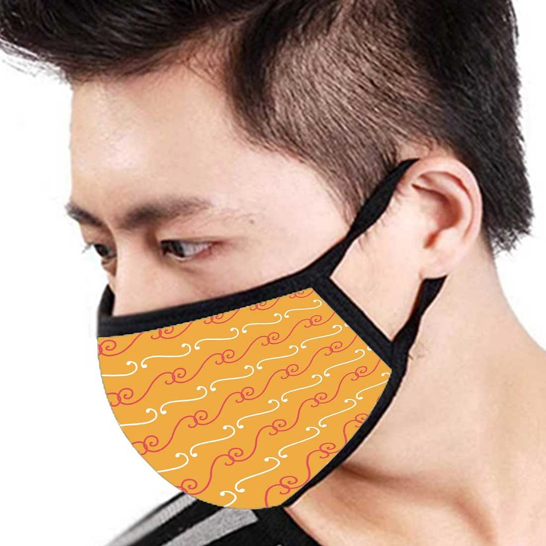 Face Mask -Set Of 2 Protective Masks -Orange Pattern - Image 3