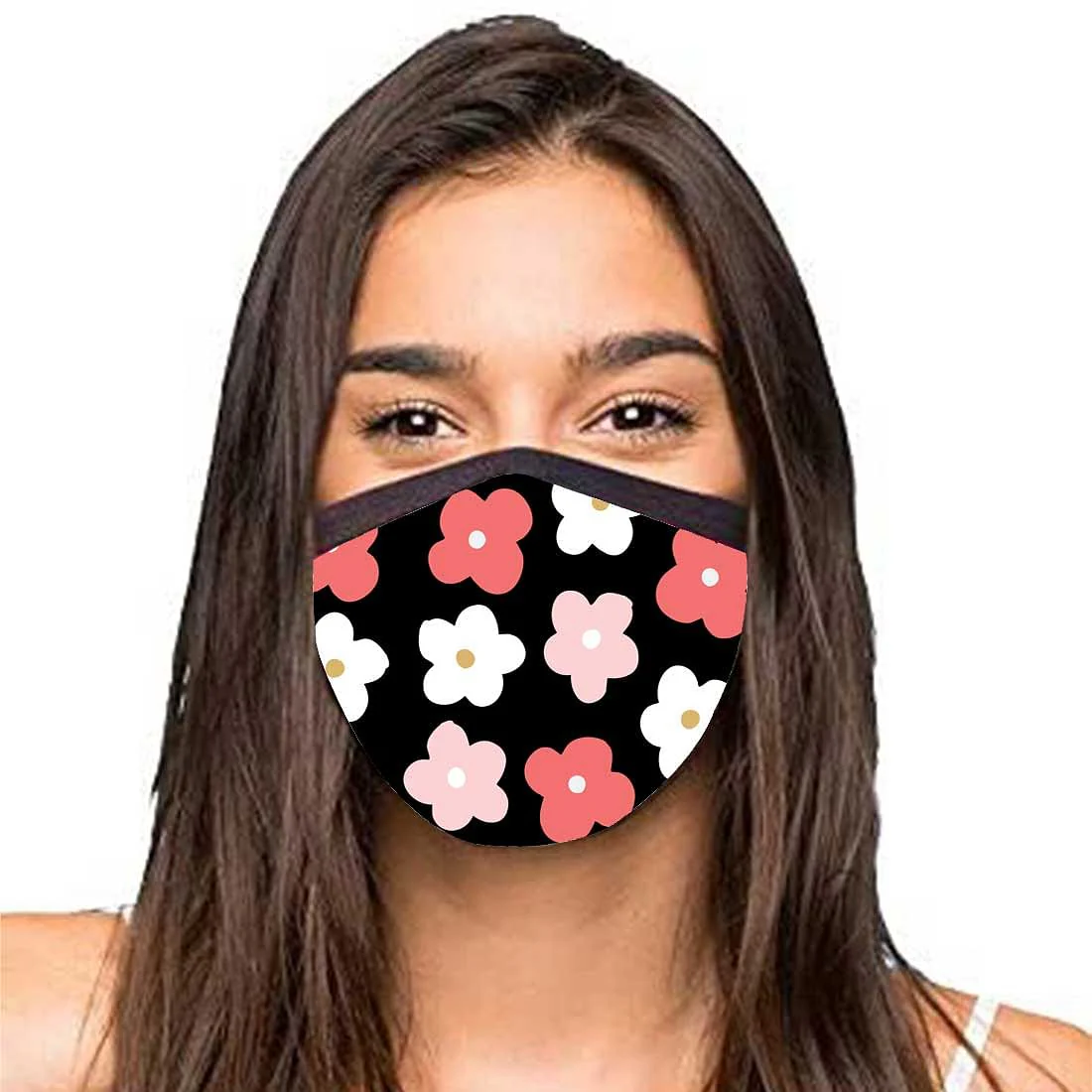 Face Masks Reusable Washable Set Of 2 -Pinkflowers - Image 2