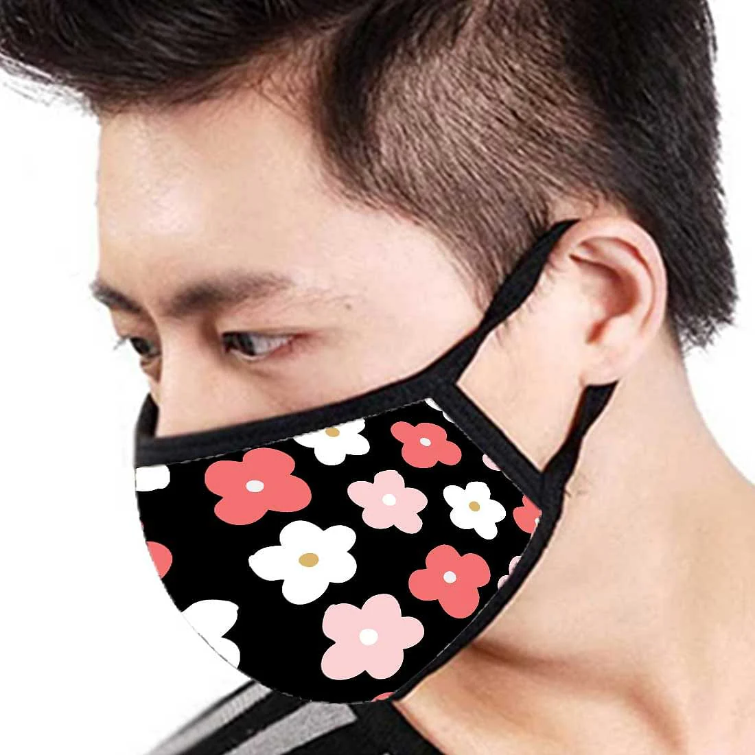 Face Masks Reusable Washable Set Of 2 -Pinkflowers - Image 3