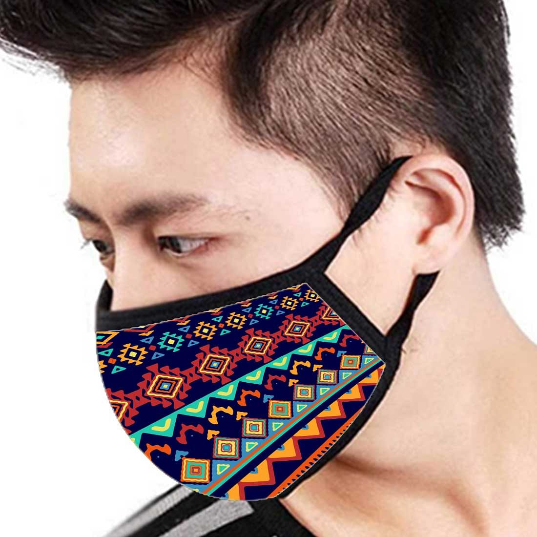 Face Masks Reusable Washable Set Of 2 -Pretty_aztec - Image 3