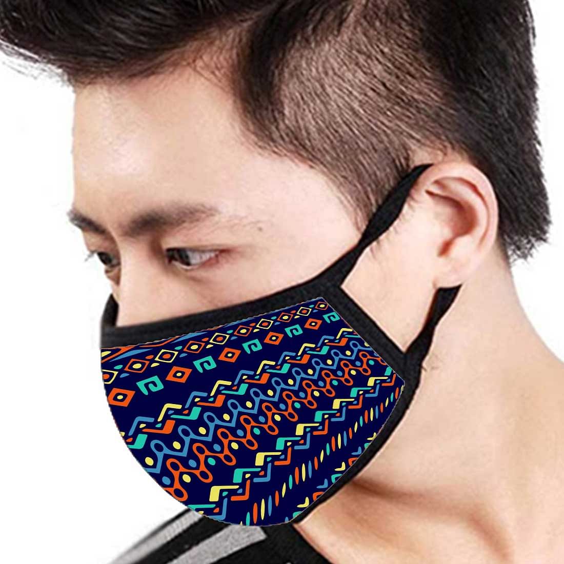 Face Masks Reusable Washable Set Of 2 -Aztec_patterns - Image 3