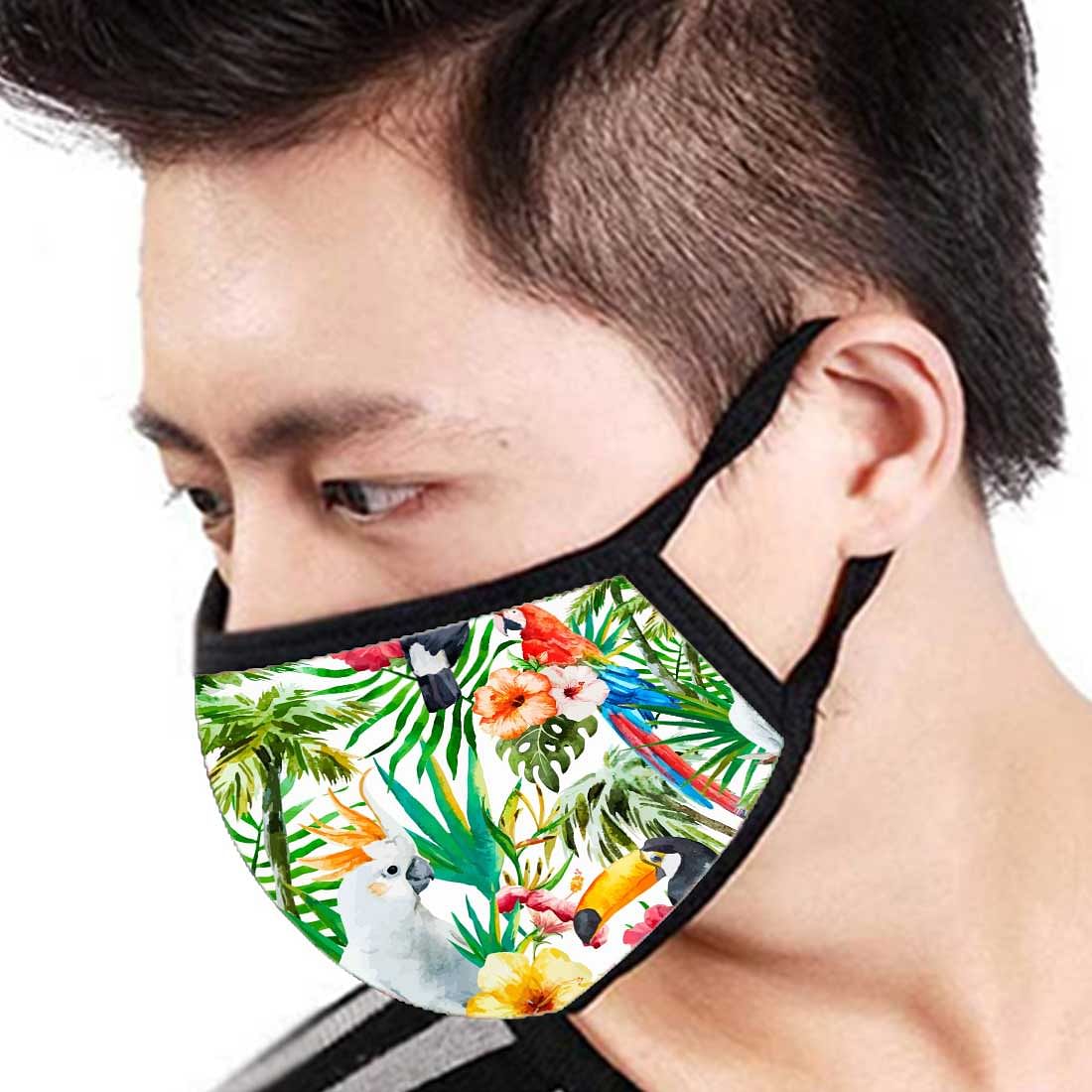 Face Masks Reusable Washable Set Of 2 -Tropical_Animals - Image 3