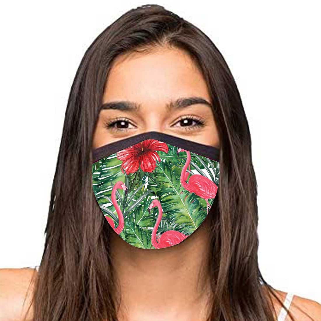 Face Masks Reusable Washable Set Of 2 -Flamingo_shoeflower - Image 2