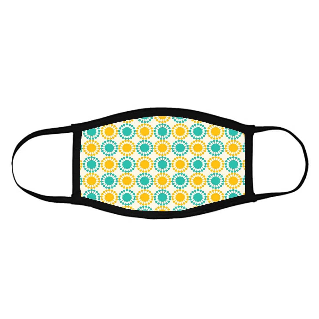 Face Masks Reusable Washable Set Of 2 -Yellow_Blue_Polka