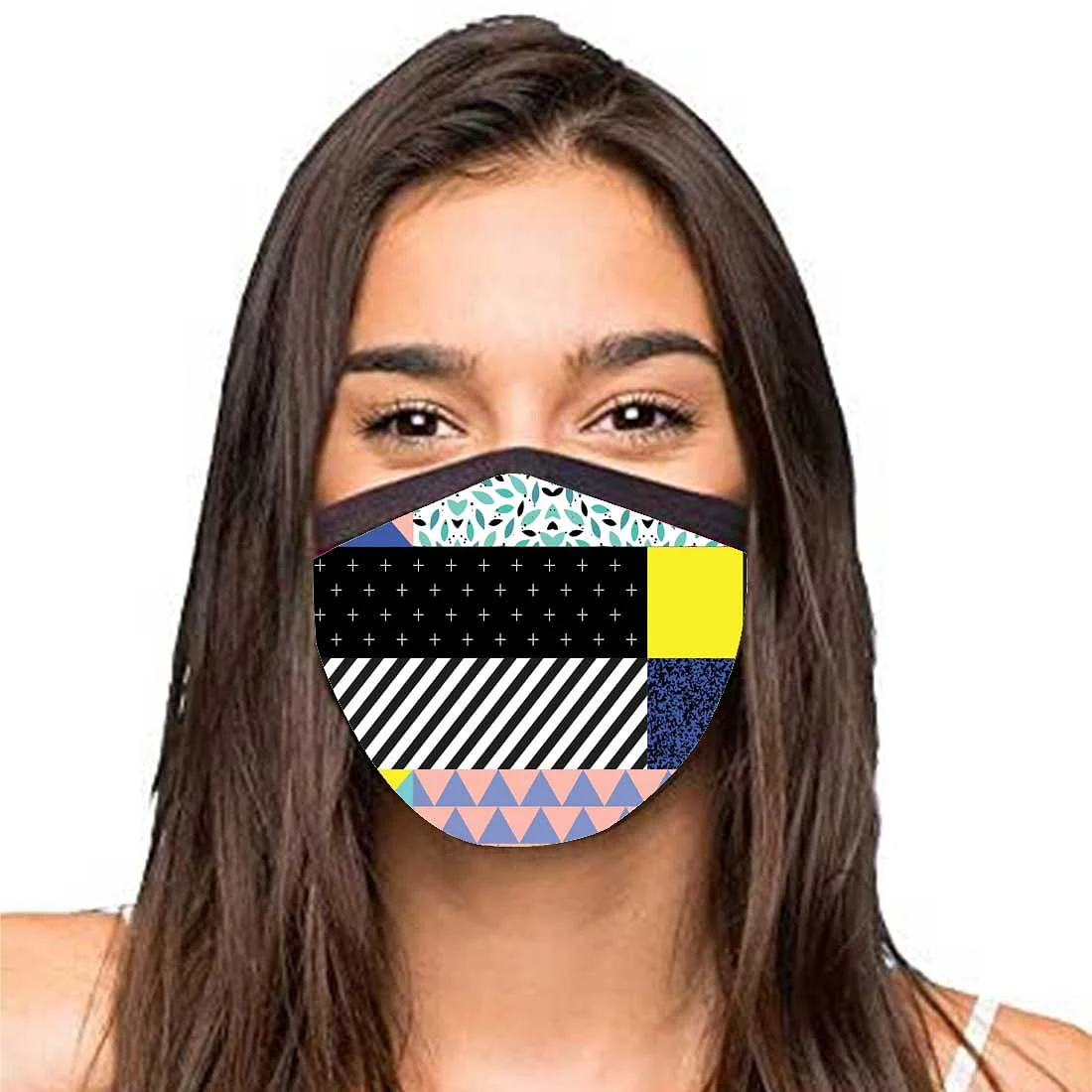 Face Masks Reusable Washable Set Of 2 -Geometric_Pattern - Image 2