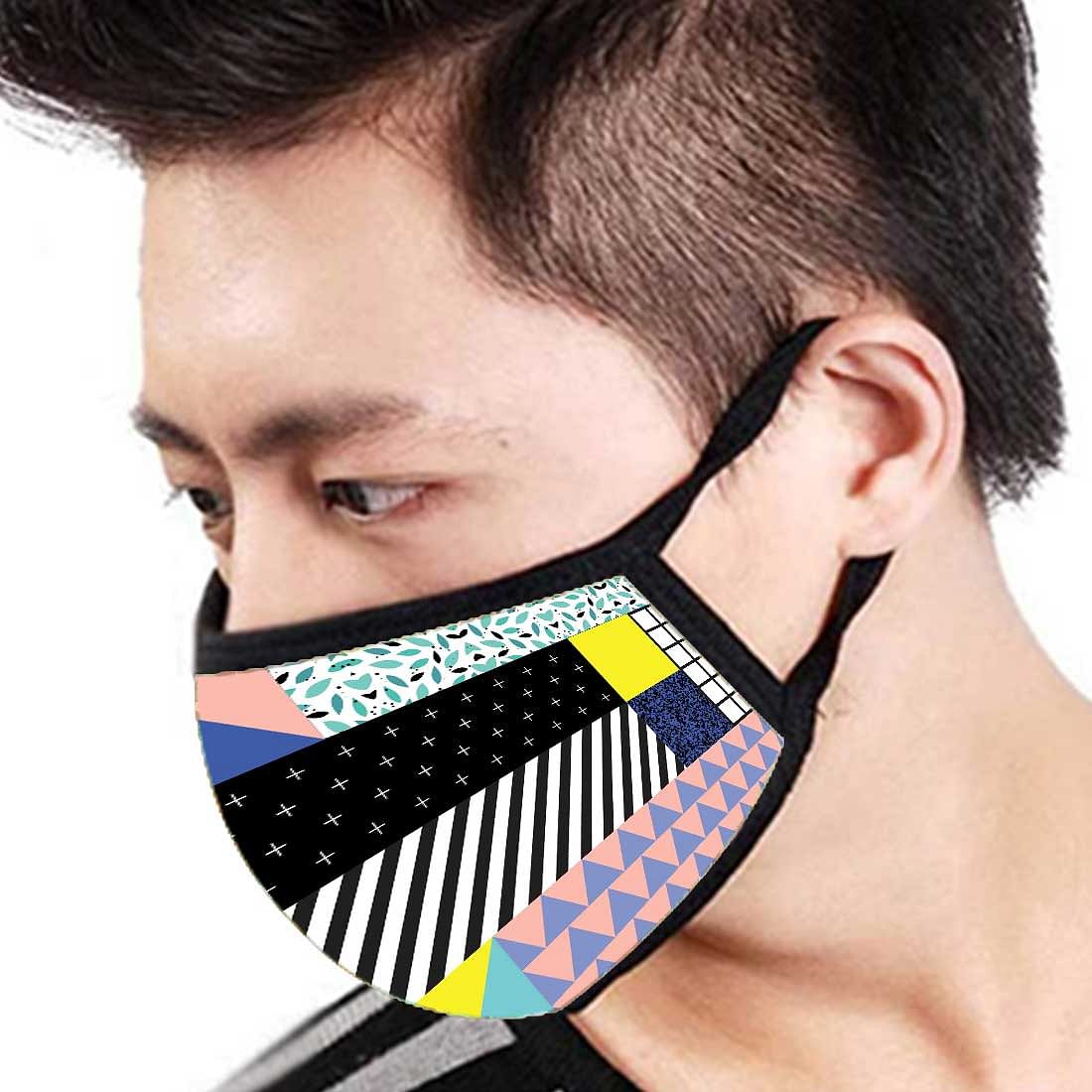 Face Masks Reusable Washable Set Of 2 -Geometric_Pattern - Image 3