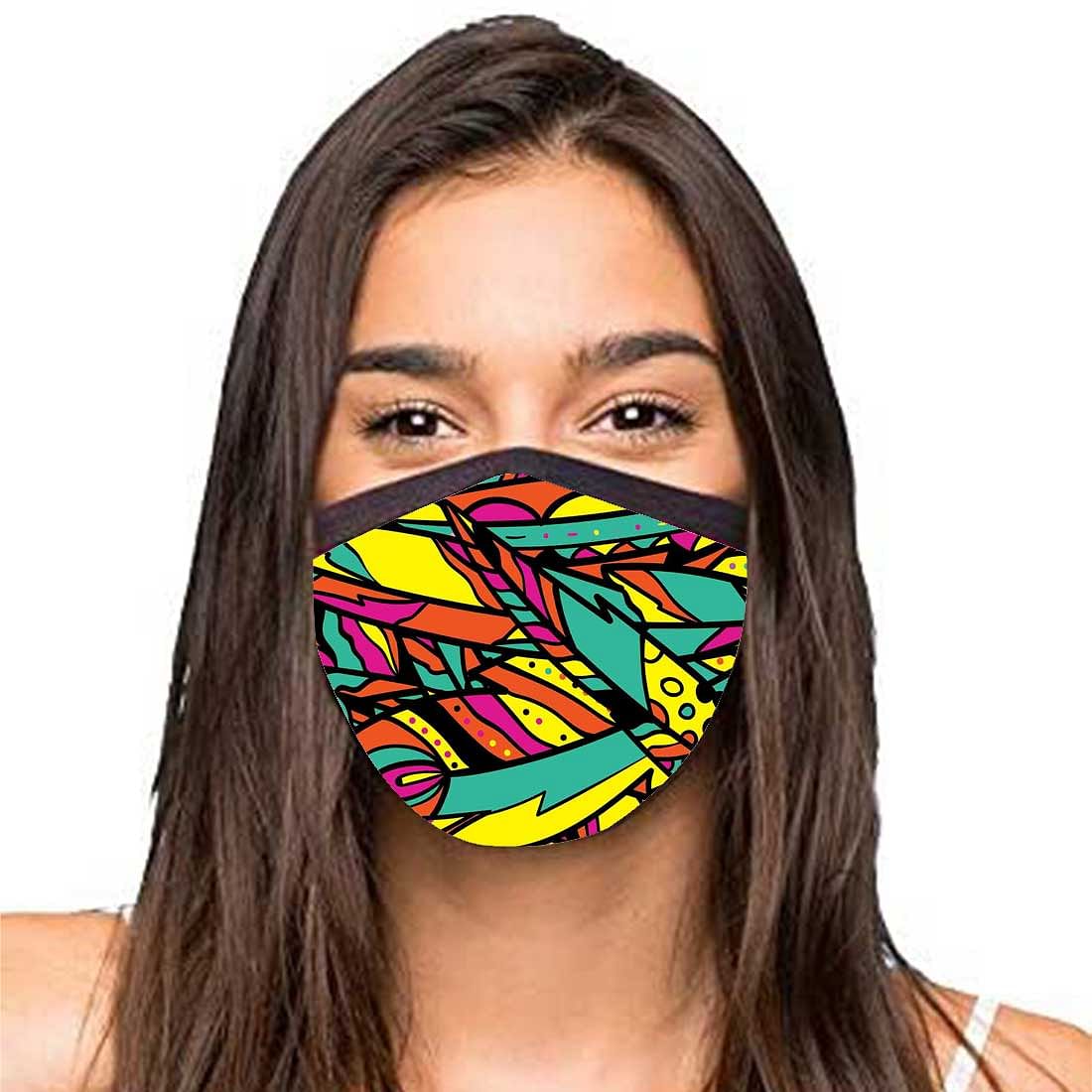 Face Masks Reusable Washable Set Of 2 -Feathers - Image 2