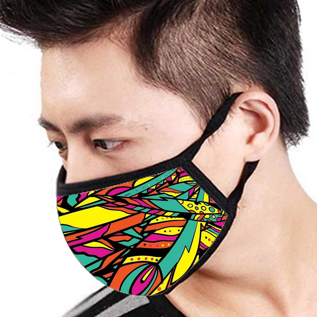 Face Masks Reusable Washable Set Of 2 -Feathers - Image 3