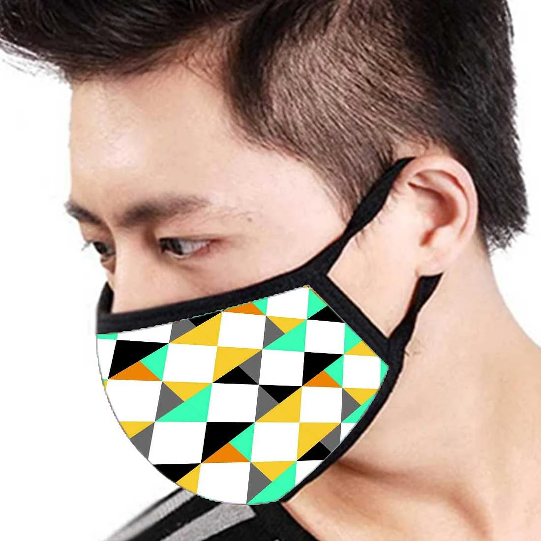 Face Masks Reusable Washable Set Of 2 -Neon_geometric - Image 3