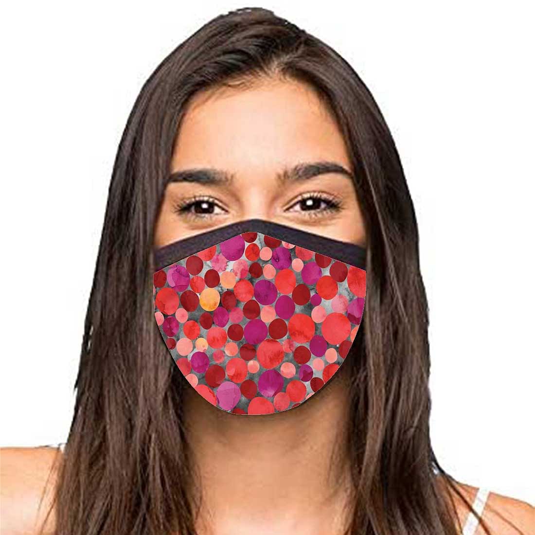 Face Masks Reusable Washable Set Of 2 -Red_Confetti - Image 2