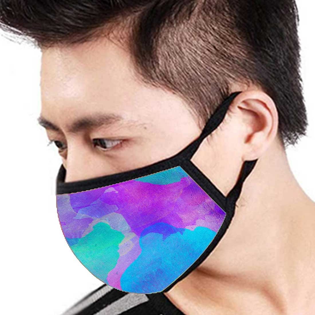 Face Masks Reusable Washable Set Of 2 -Purple_watercolor - Image 3