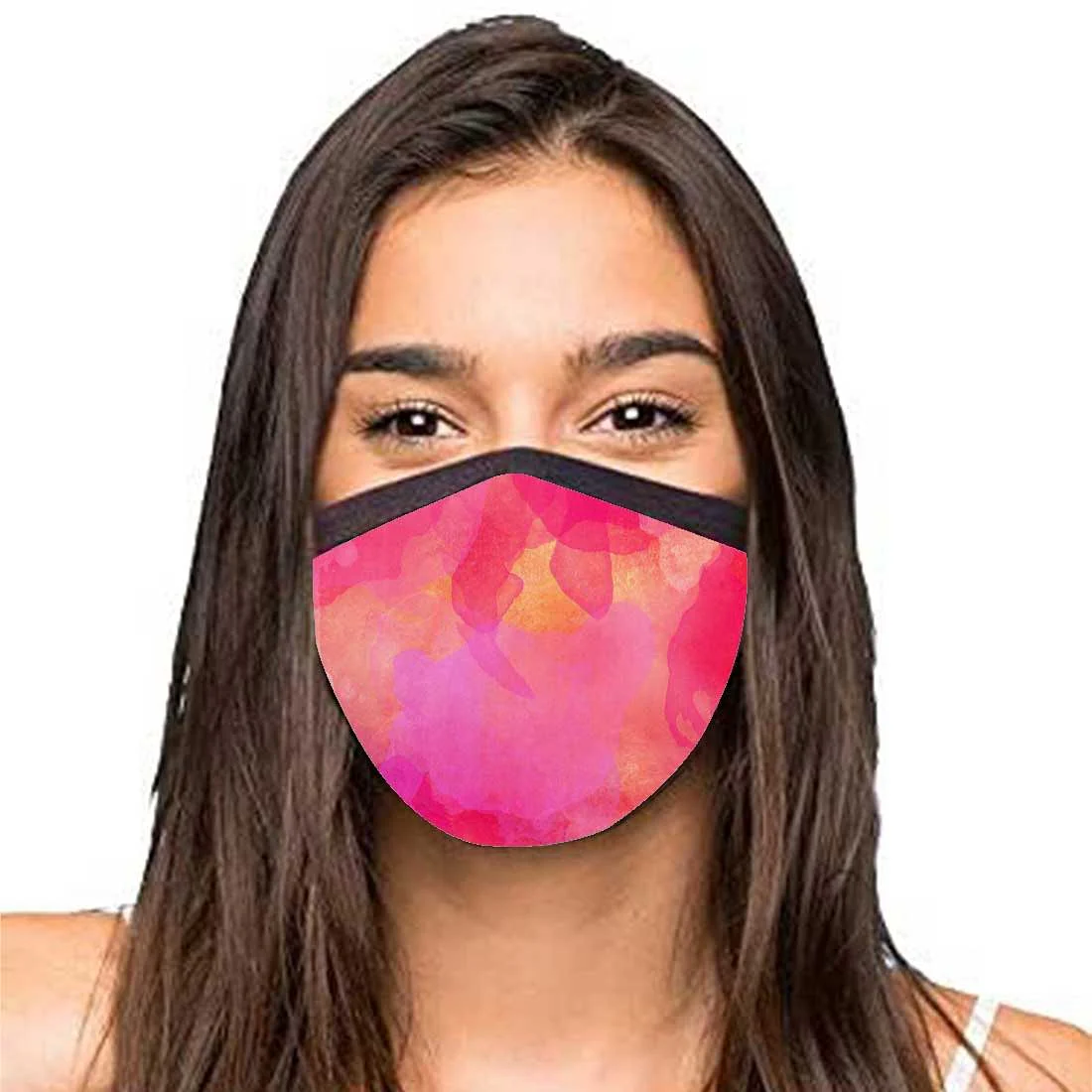 Face Masks Reusable Washable Set Of 2 -Pink_watercolor - Image 2