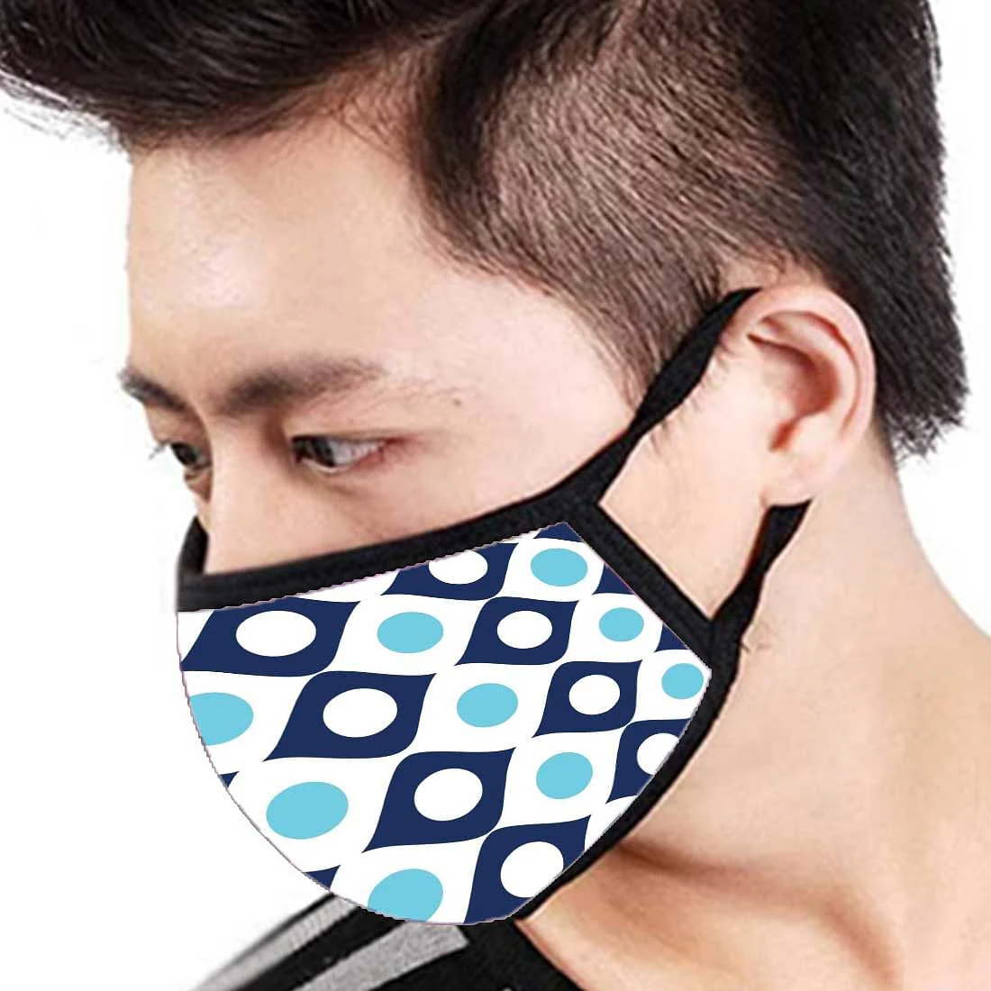 Face Masks Reusable Washable Set Of 2 -Blue_plaid - Image 3