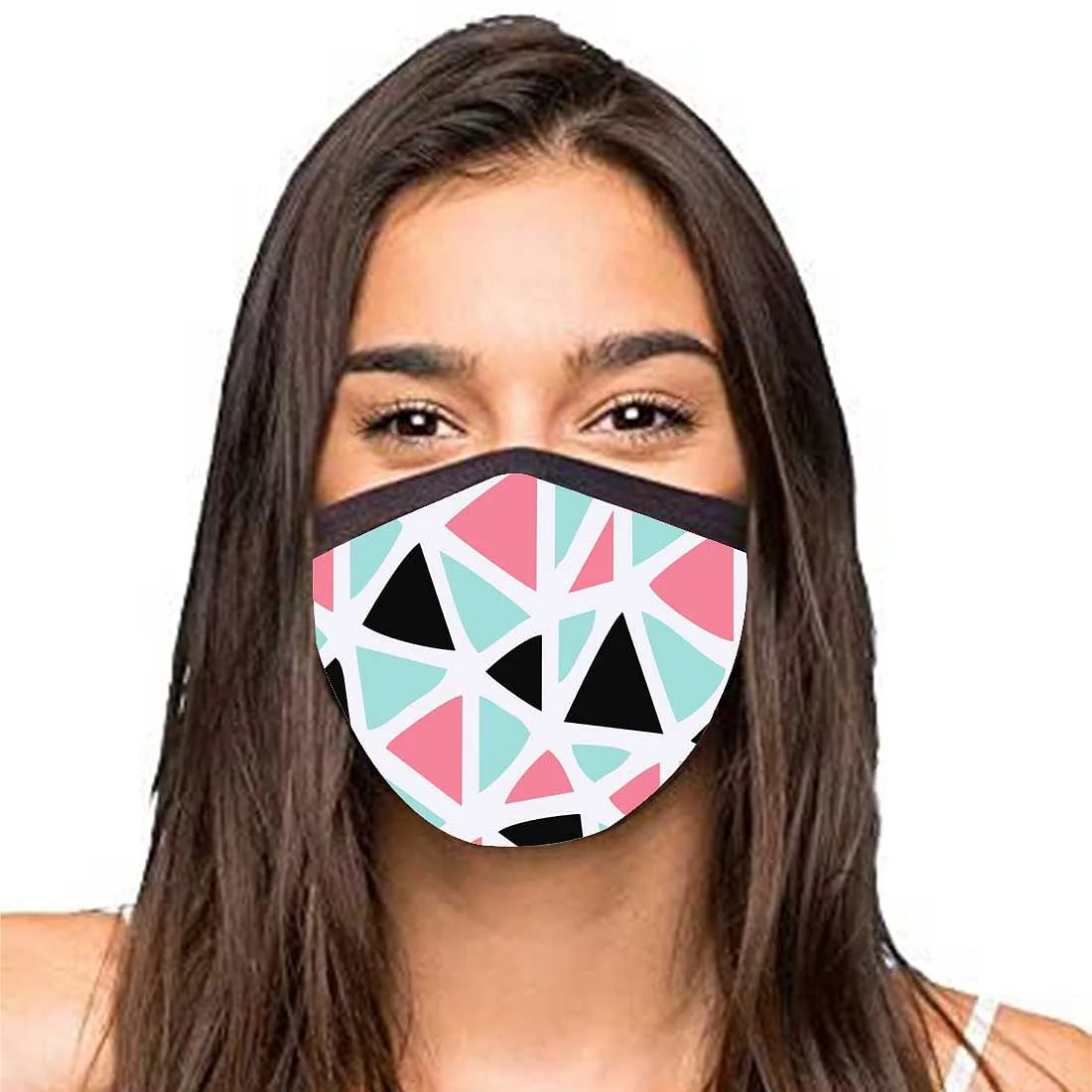 Face Masks Reusable Washable Set Of 2 -Triangles - Image 2
