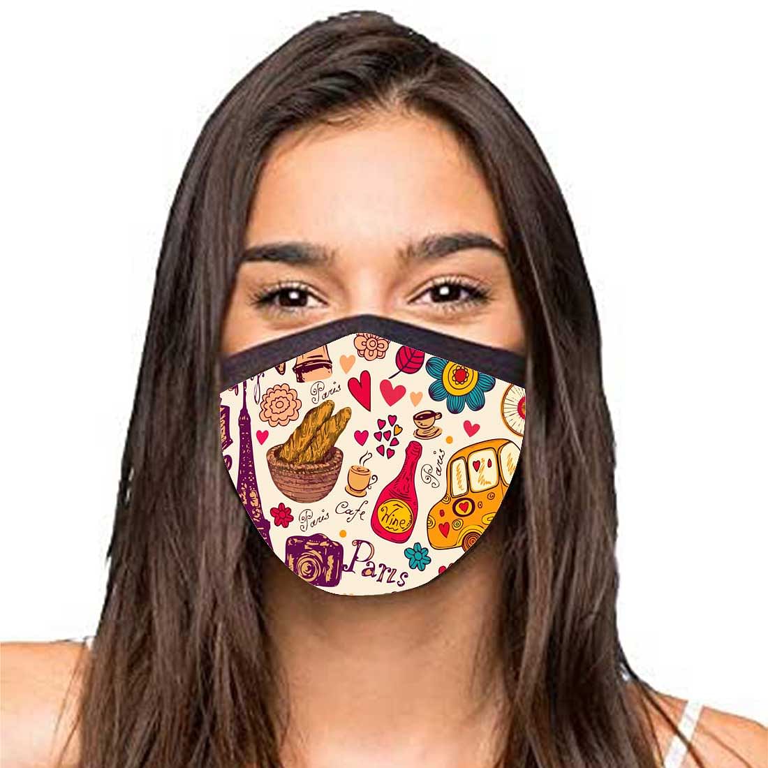 Face Masks Reusable Washable Set Of 2 -Paris - Image 2