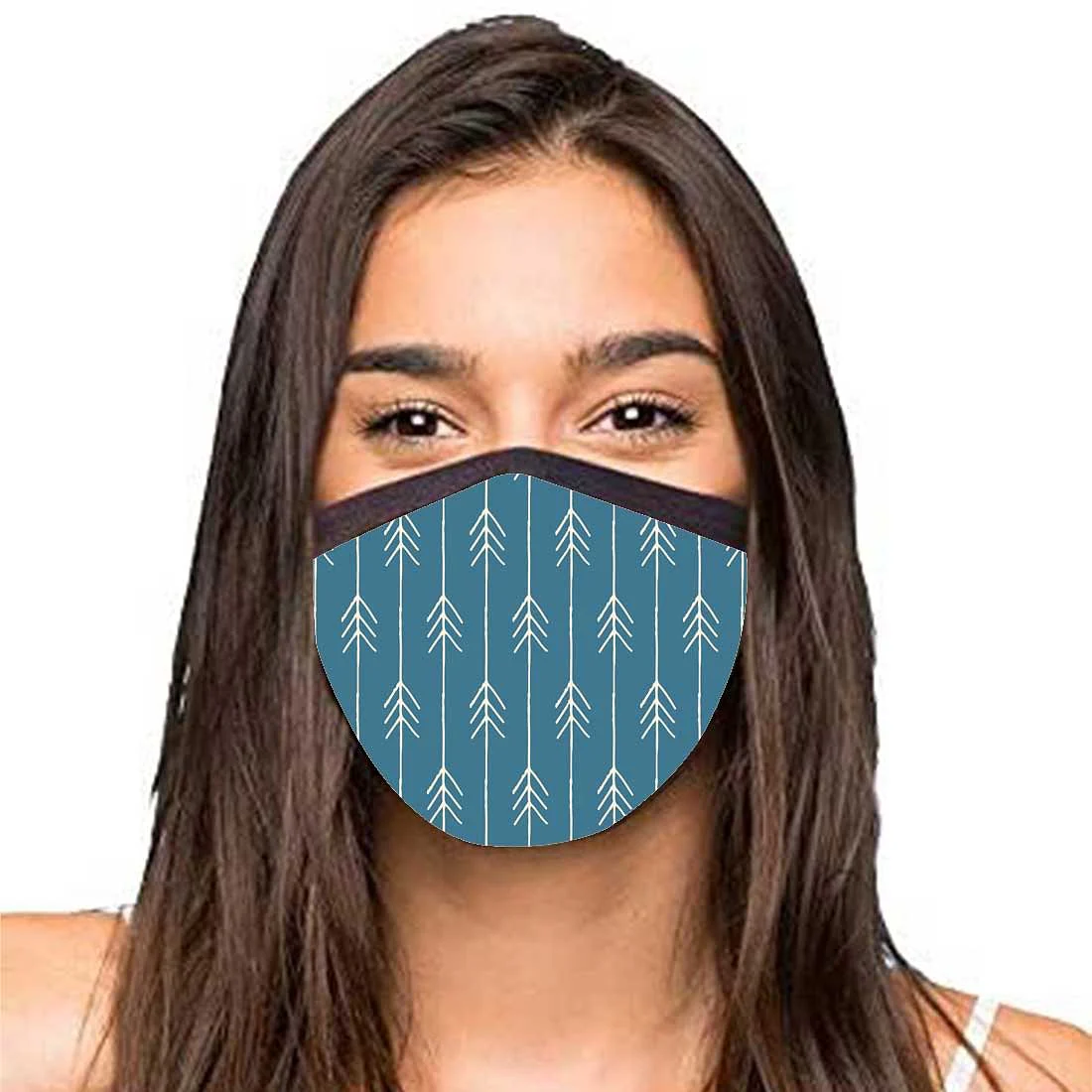 Face Masks Reusable Washable Set Of 2 -Blue_arrows - Image 2
