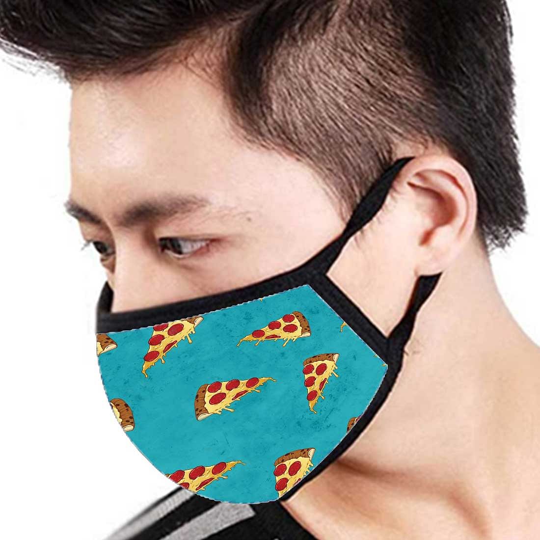 Face Masks Reusable Washable Set Of 2 -Pizza - Image 3