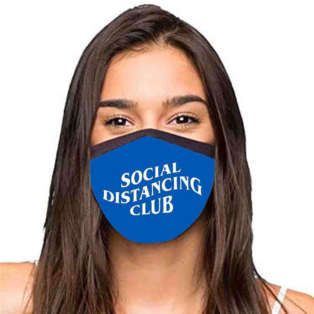 Face Masks Reusable Washable Set Of 2 -Social_distancing_pink - Image 2