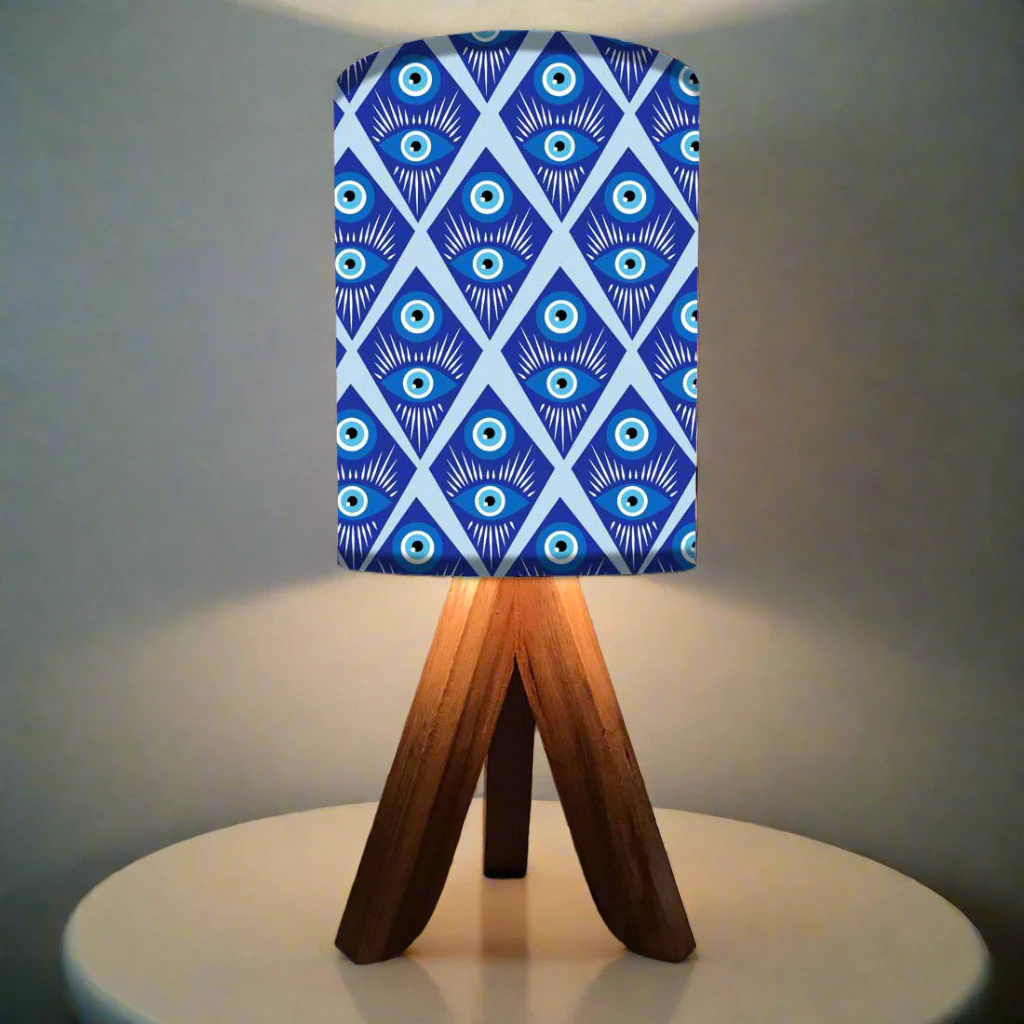Mini Tripod Table Lamp for Kids Bedroom Study-Evil Eye Protector (3W LED Bulb Included) - Image 3