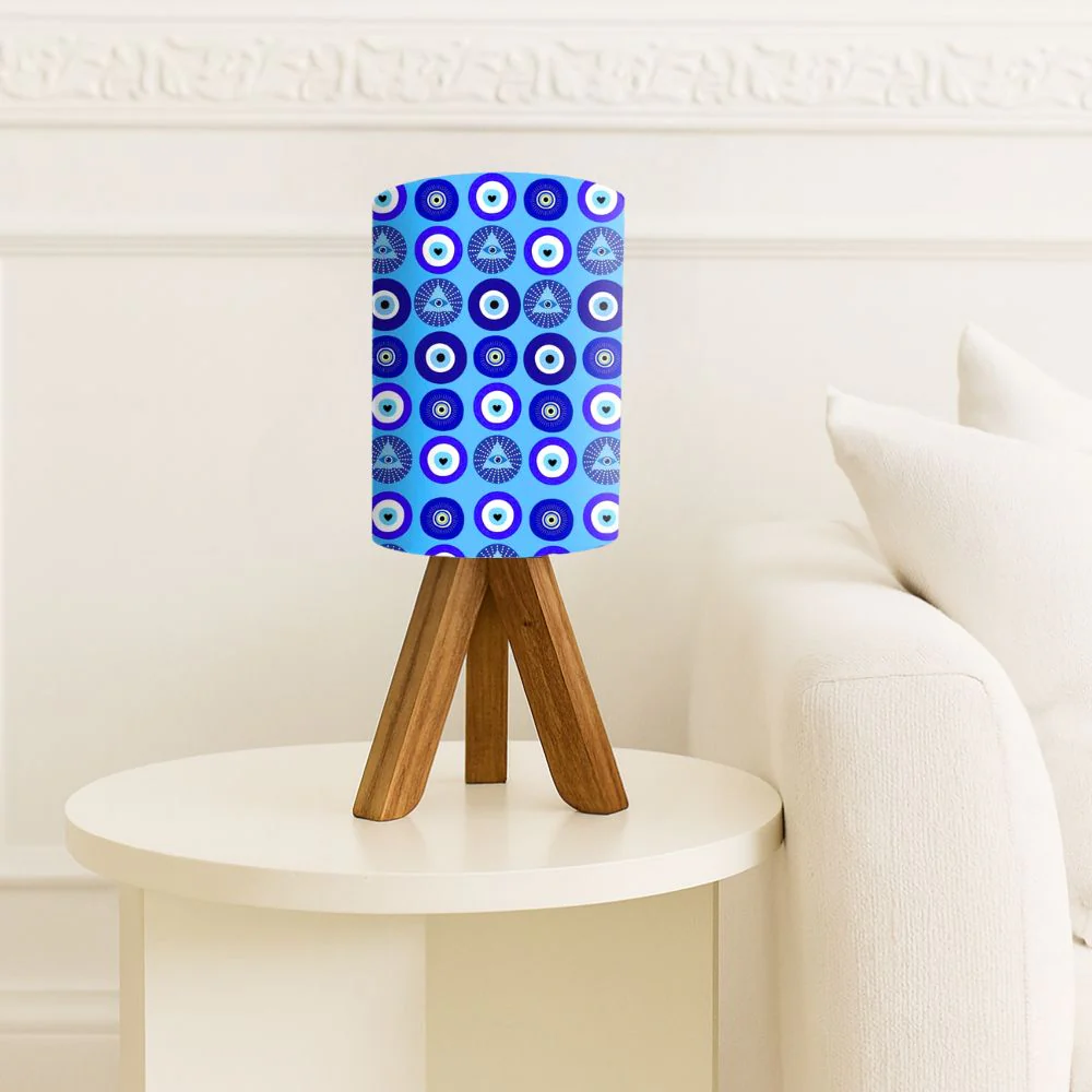 Mini Tripod Table Lamp for Kids Bedroom Study-Evil Eye Protector (3W LED Bulb Included) - Image 4