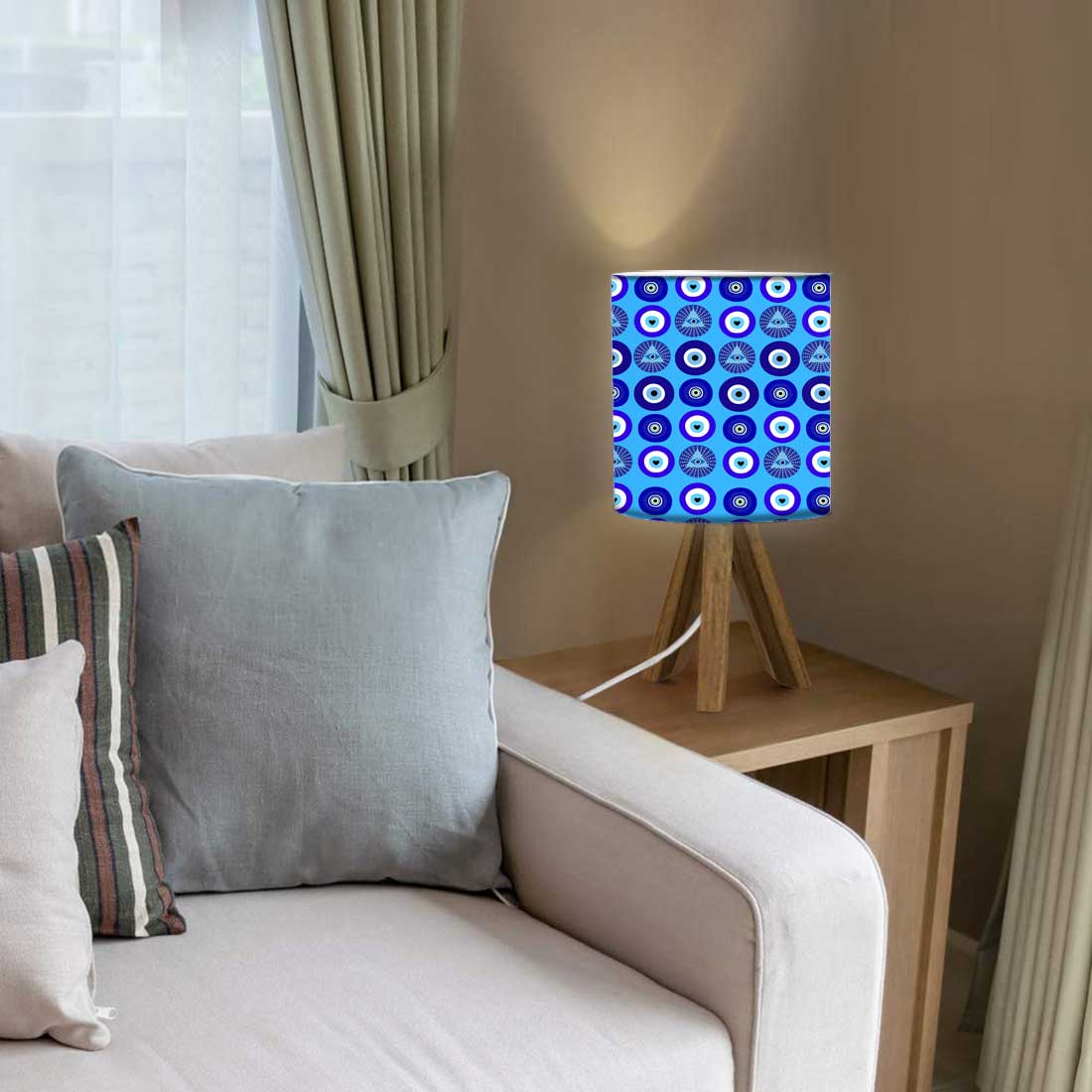 Mini Tripod Table Lamp for Kids Bedroom Study-Evil Eye Protector (3W LED Bulb Included) - Image 8