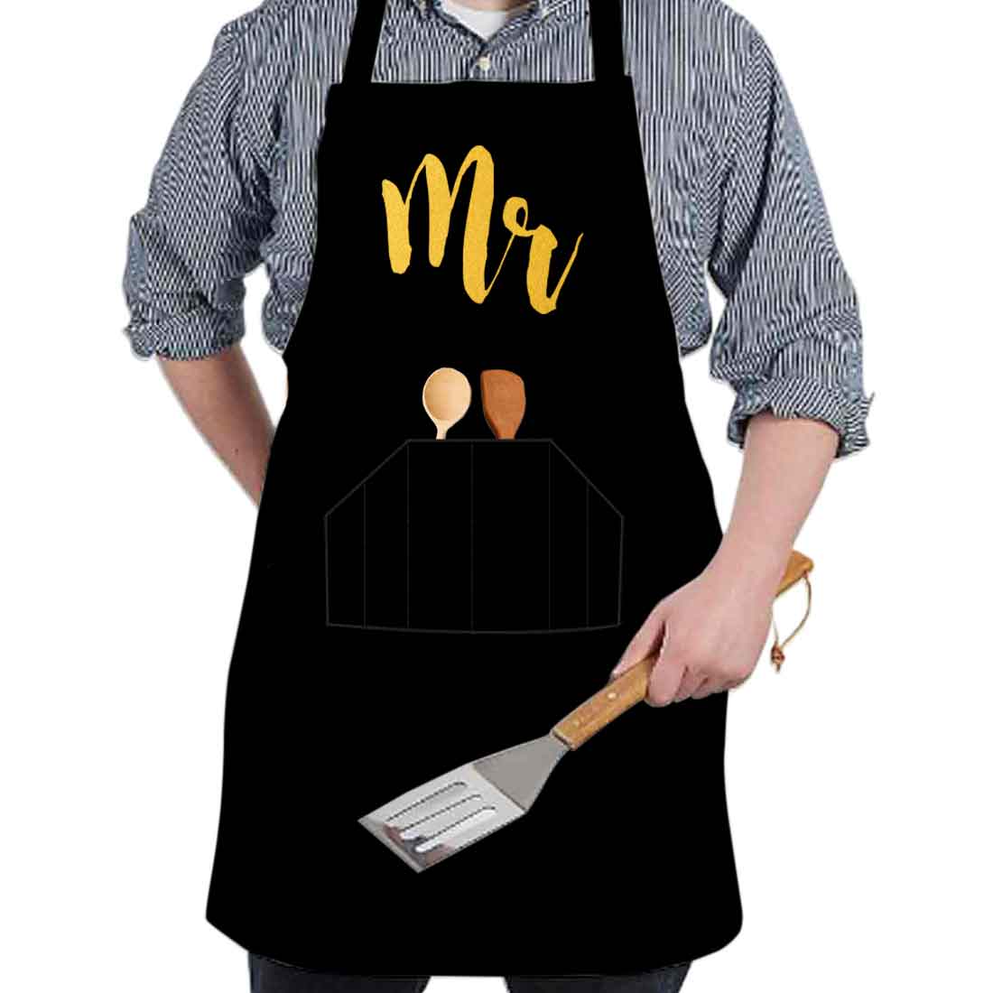 Apron for Kitchen for Couples Anniversary Gift Couple - Mr