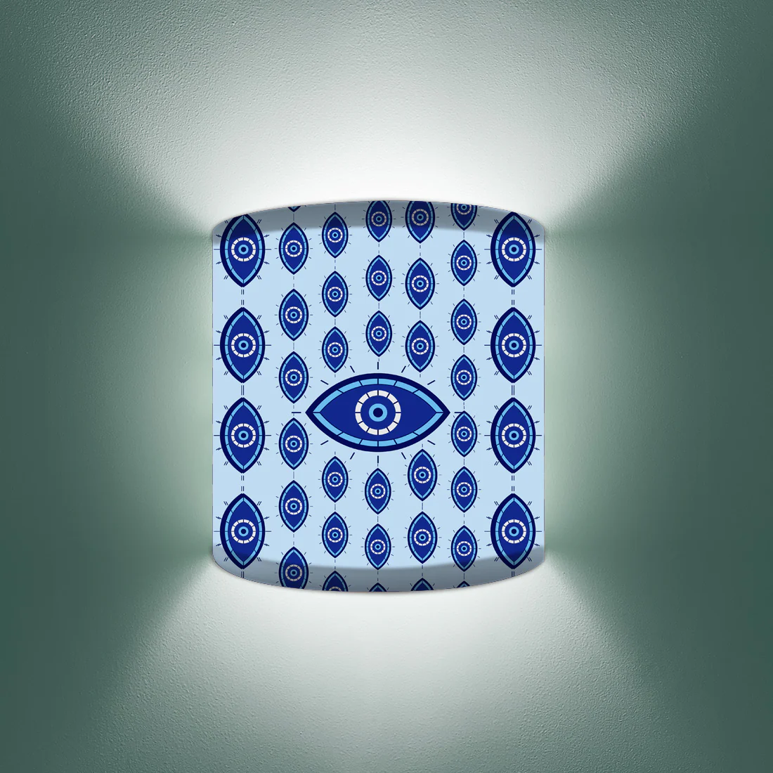 Designer Arc Wall Mounted Lamp Lights Half Shade Bedside - Evil Eye Protector - Image 2