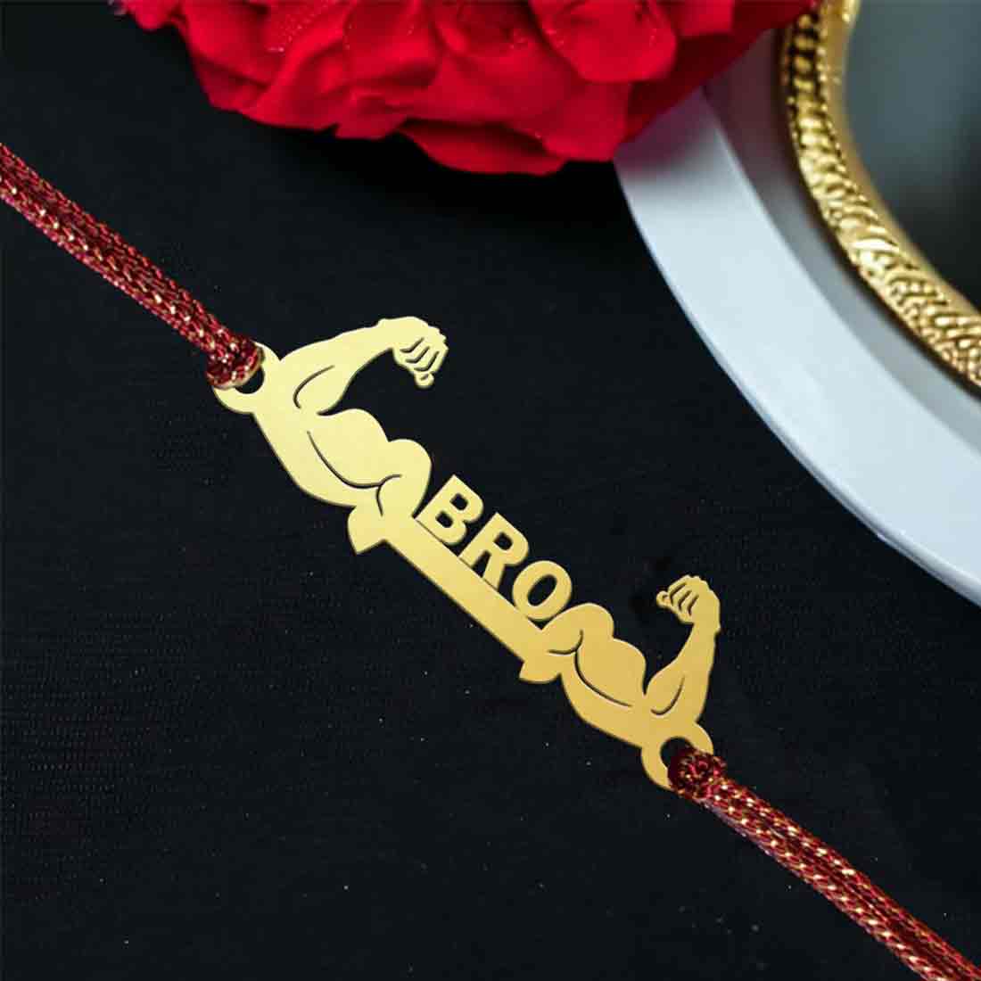 Designer Rakhi For Brother-Raksha Bandhan Stylish Acrylic Rakhis-Body Builder Bro