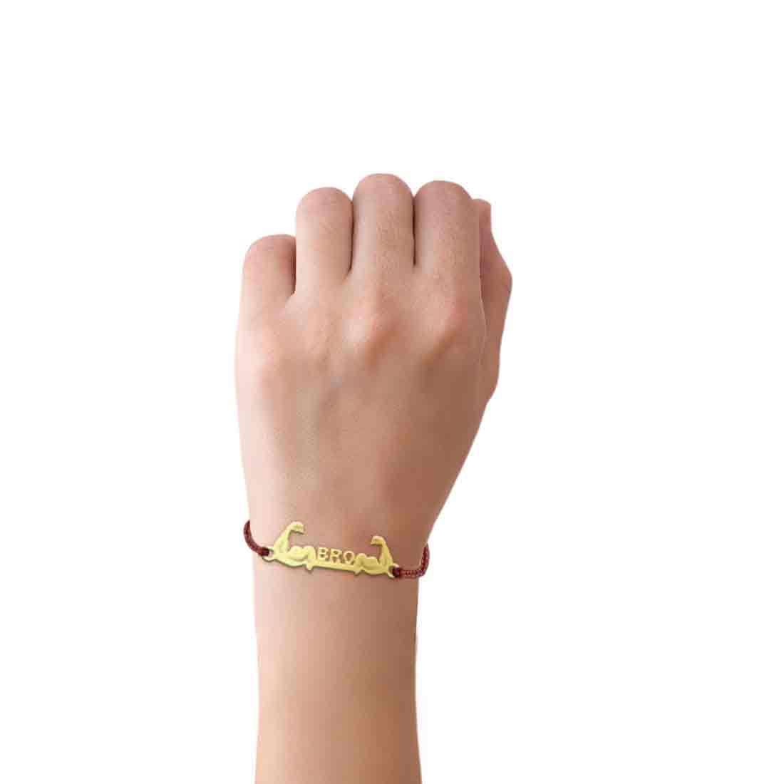 Designer Rakhi For Brother-Raksha Bandhan Stylish Acrylic Rakhis-Body Builder Bro - Image 2