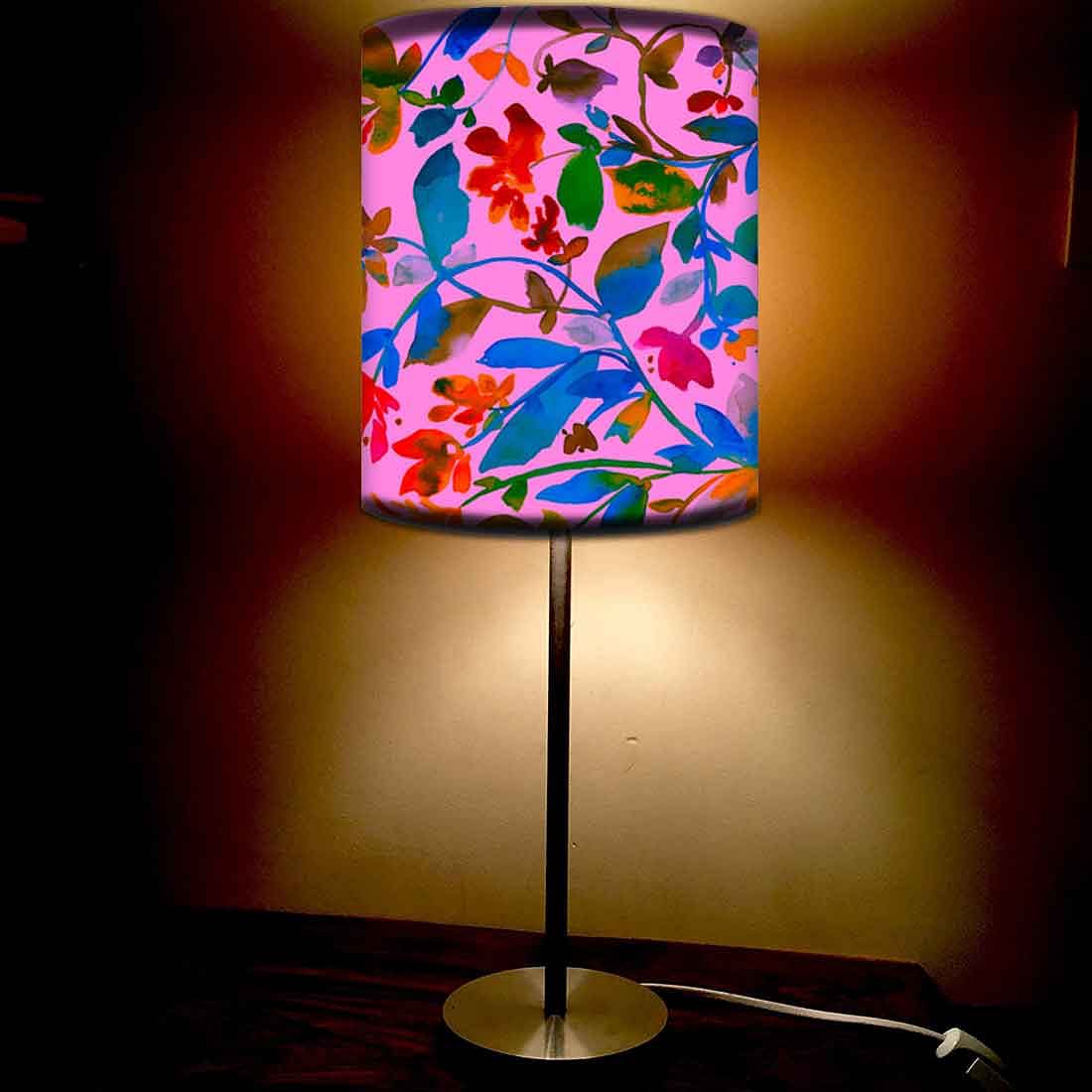 Stainless Steel Table Lamp For Living Room Bedroom - Floral Watercolour