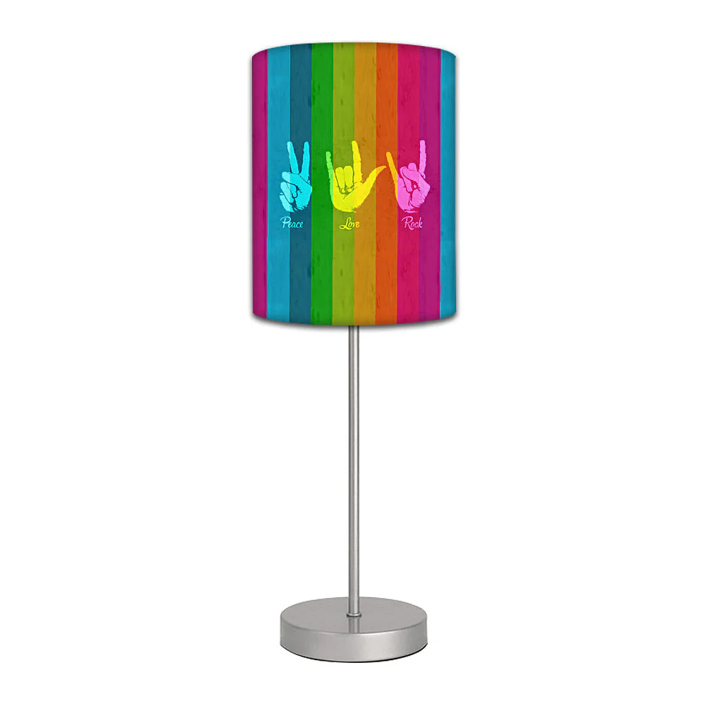 Stainless Steel Table Lamp For Living Room Bedroom - Peace Love Rock