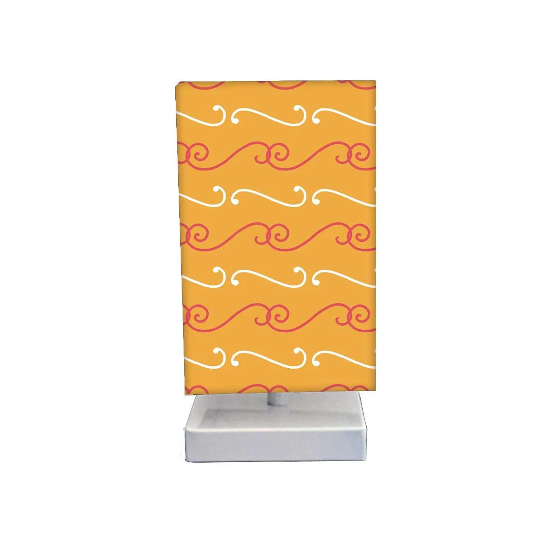 Table Lamp For Bedroom - Ethnic Pattern Orange