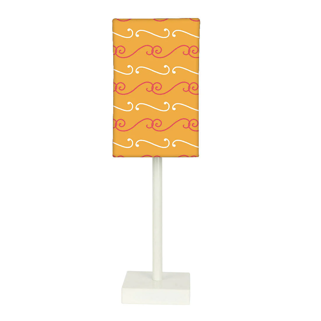 Tall Table Lamp For Living Rooms - Ethnic Pattern Orange