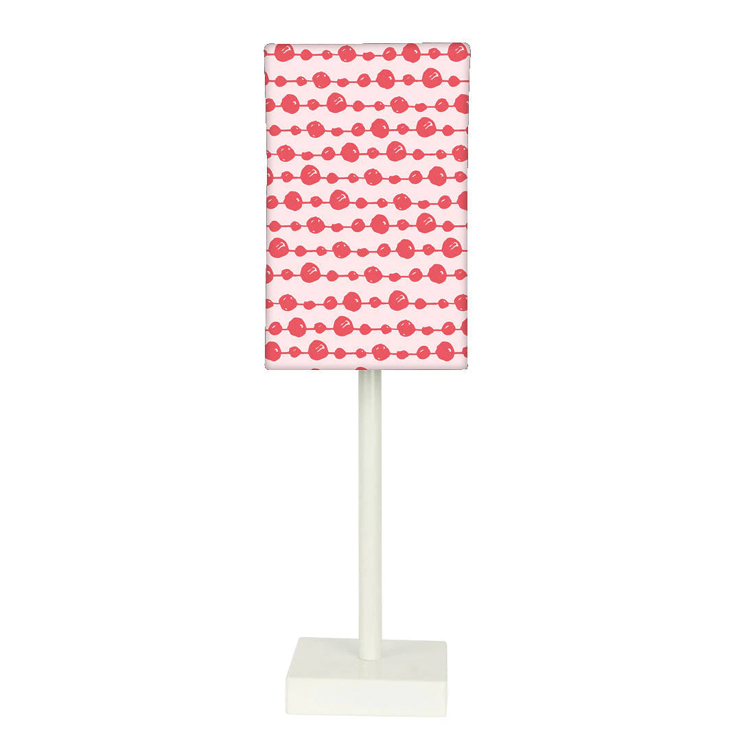 Tall Table Lamp For Living Rooms - Pink White Dots
